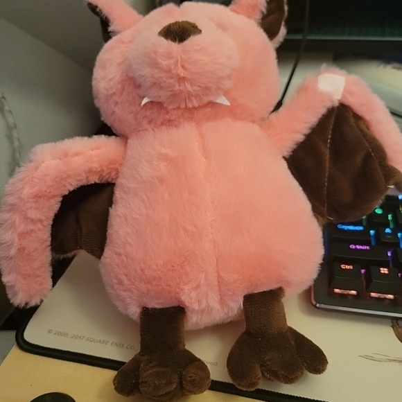 Cuddly 11 inch Plush Pink Bat Stuffed Animal Halloween Stuffed Plush Toy Plush - Picture 7 of 7